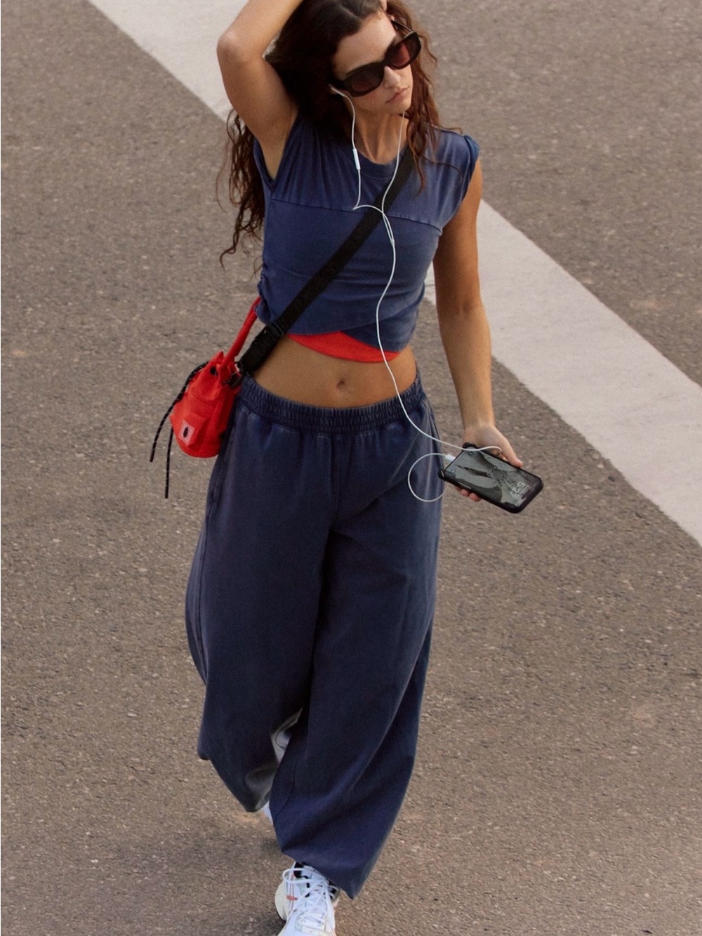 Free People Navy 2 piece set